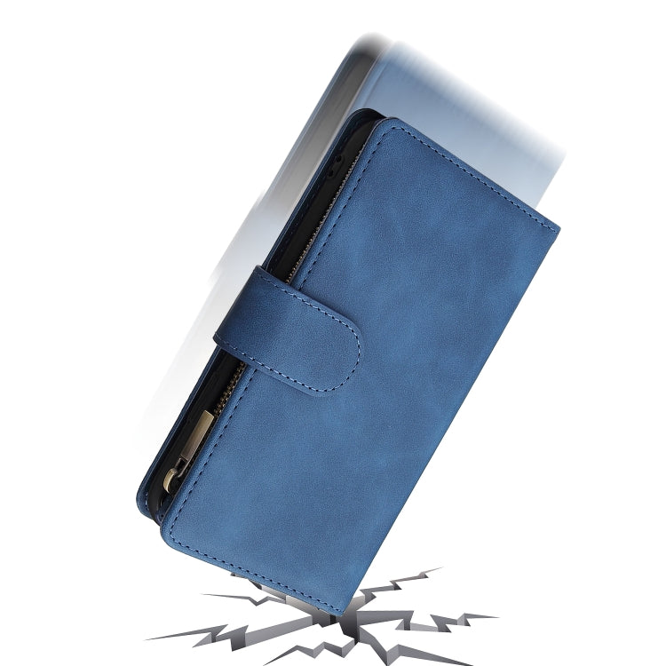 For Samsung Galaxy A22e 5G Multifunctional Frosted Zipper Wallet Leather Phone Case