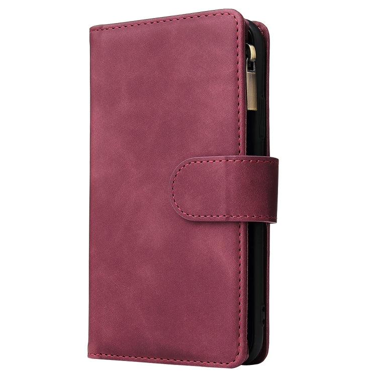 For Samsung Galaxy A22e 5G Multifunctional Frosted Zipper Wallet Leather Phone Case