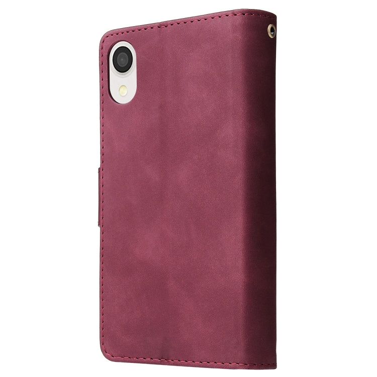 For Samsung Galaxy A22e 5G Multifunctional Frosted Zipper Wallet Leather Phone Case