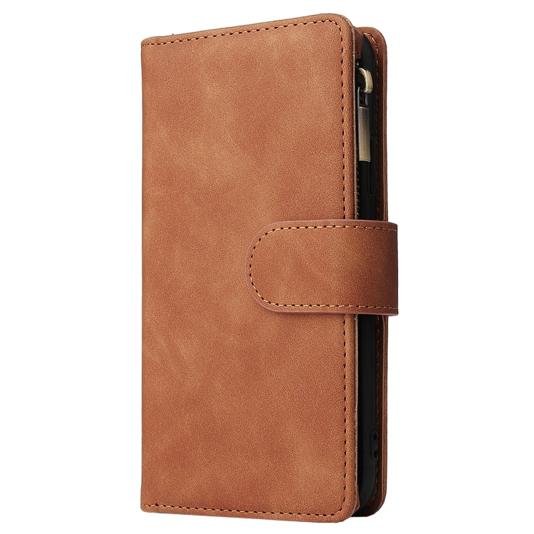 For Samsung Galaxy A22e 5G Multifunctional Frosted Zipper Wallet Leather Phone Case