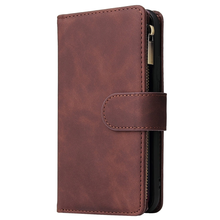 For Samsung Galaxy A22e 5G Multifunctional Frosted Zipper Wallet Leather Phone Case