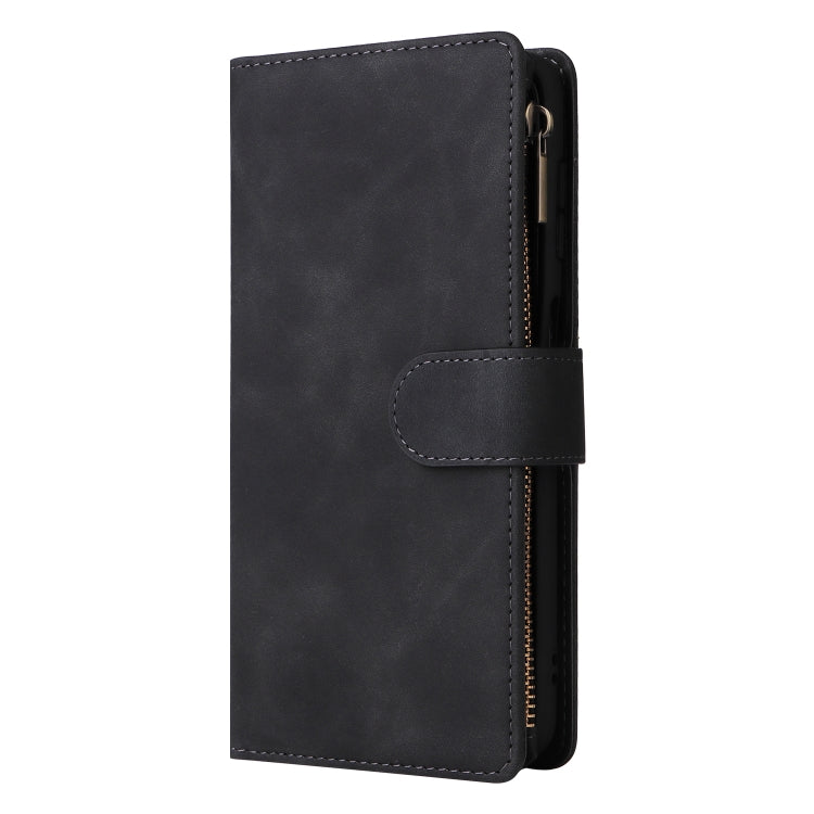 For Samsung Galaxy A14 5G Multifunctional Frosted Zipper Wallet Leather Phone Case