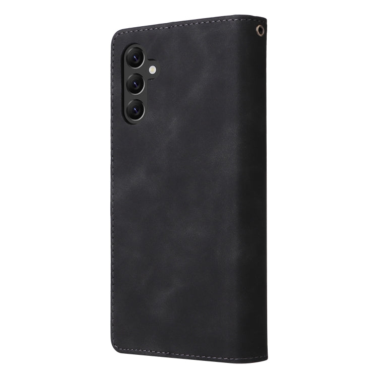 For Samsung Galaxy A14 5G Multifunctional Frosted Zipper Wallet Leather Phone Case