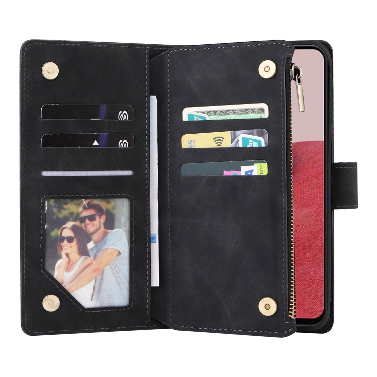 For Samsung Galaxy A14 5G Multifunctional Frosted Zipper Wallet Leather Phone Case