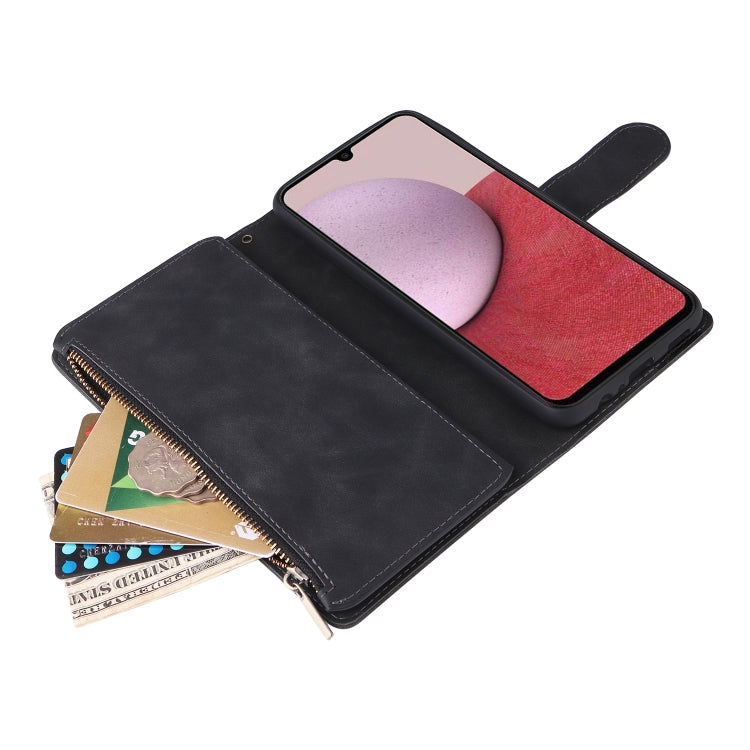 For Samsung Galaxy A14 5G Multifunctional Frosted Zipper Wallet Leather Phone Case