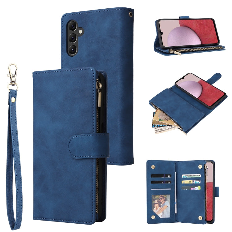 For Samsung Galaxy A14 5G Multifunctional Frosted Zipper Wallet Leather Phone Case