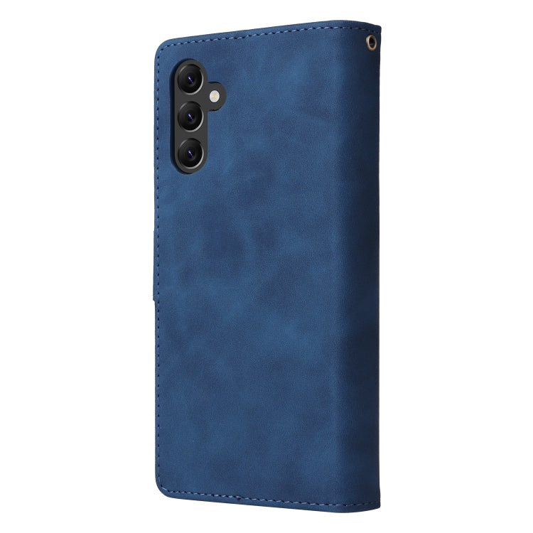 For Samsung Galaxy A14 5G Multifunctional Frosted Zipper Wallet Leather Phone Case
