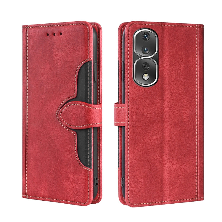 For Honor 80 Pro Skin Feel Magnetic Buckle Leather Phone Case