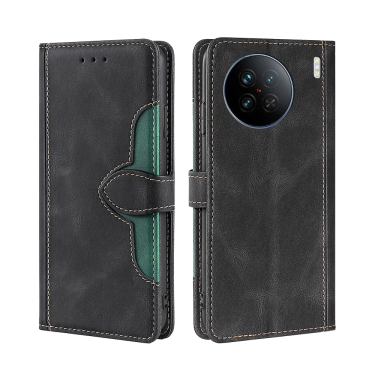 For vivo X90 Skin Feel Magnetic Buckle Leather Phone Case