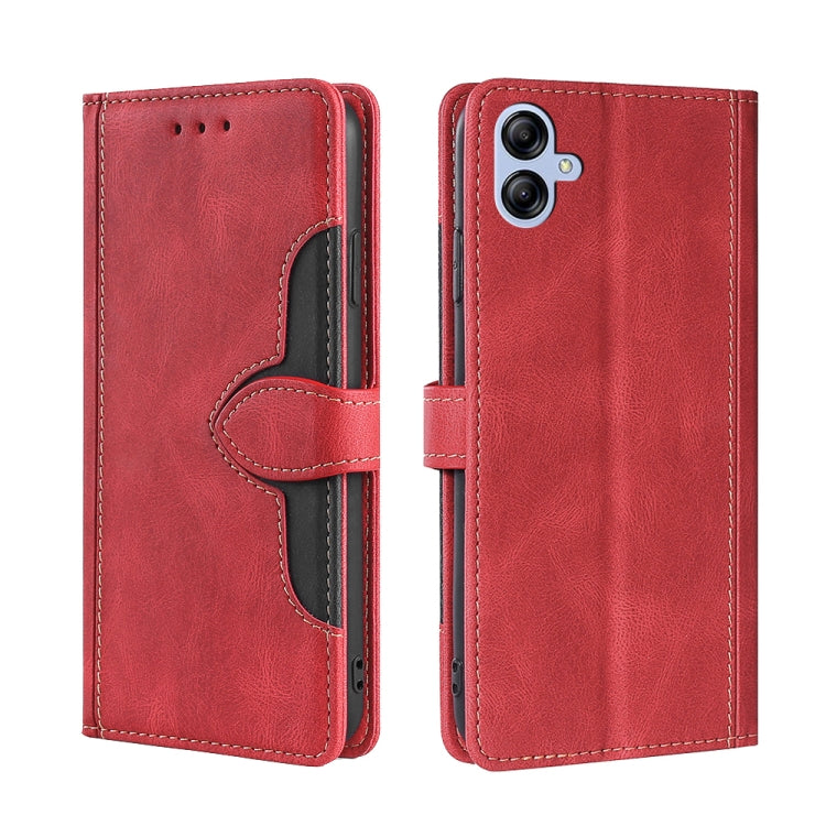 For Samsung Galaxy A04e 4G Skin Feel Magnetic Buckle Leather Phone Case