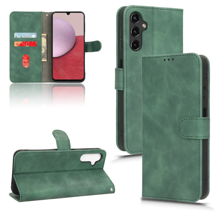 For  Samsung Galaxy A14 5G Skin Feel Magnetic Flip Leather Phone Case