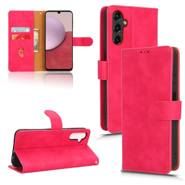 For  Samsung Galaxy A14 5G Skin Feel Magnetic Flip Leather Phone Case
