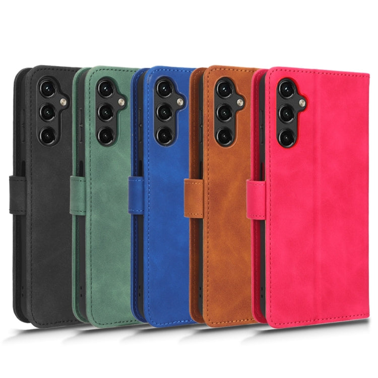 For  Samsung Galaxy A14 5G Skin Feel Magnetic Flip Leather Phone Case