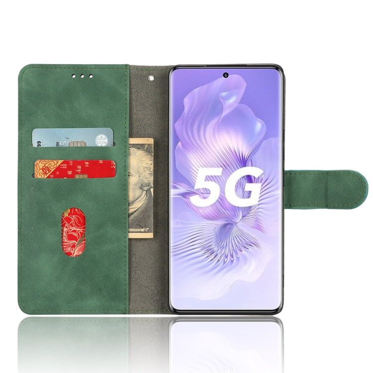 For Honor 80 5G Skin Feel Magnetic Flip Leather Phone Case