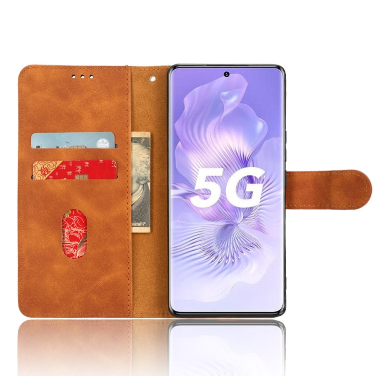 For Honor 80 5G Skin Feel Magnetic Flip Leather Phone Case