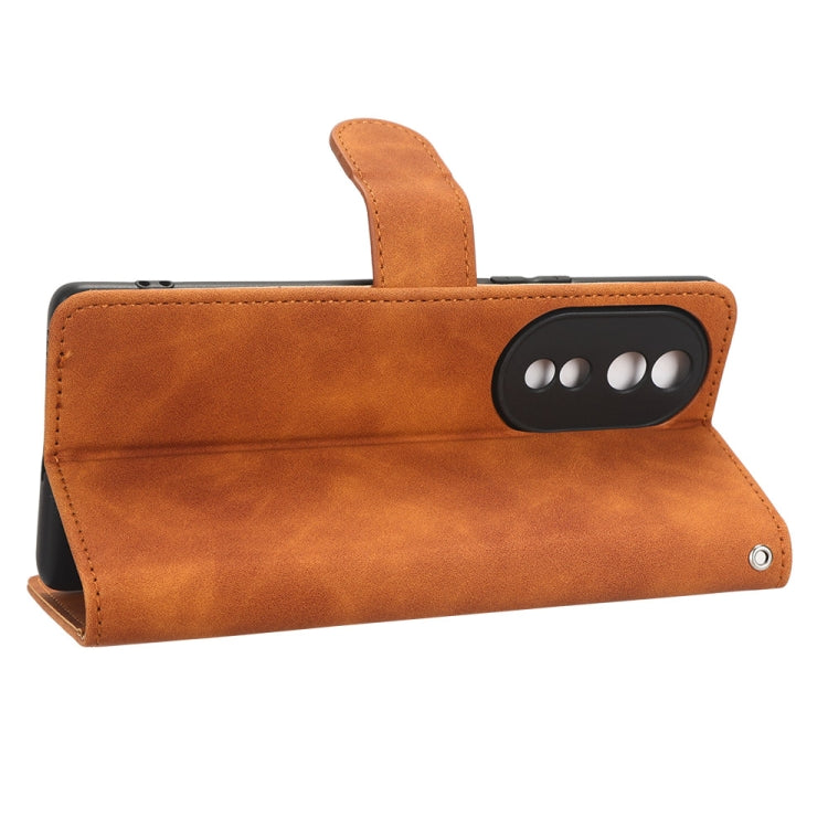 For Honor 80 5G Skin Feel Magnetic Flip Leather Phone Case