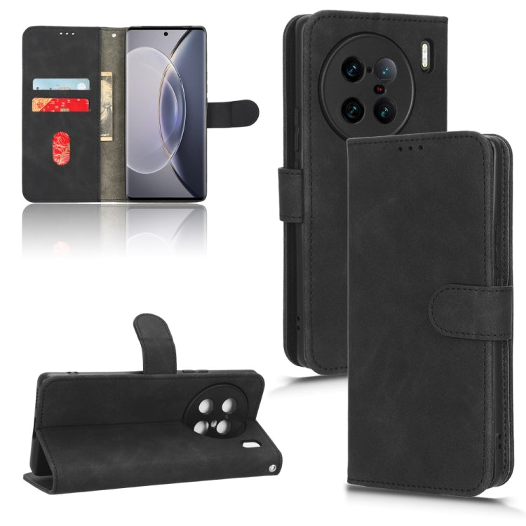 For  vivo X90 Pro+ Skin Feel Magnetic Flip Leather Phone Case