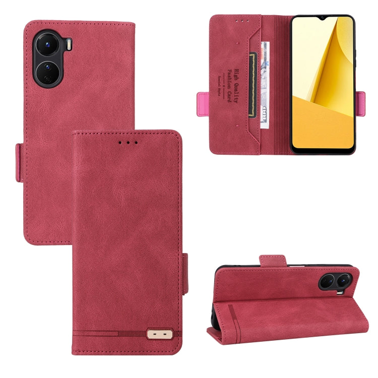 For vivo Y16 4G Magnetic Clasp Flip Leather Phone Case