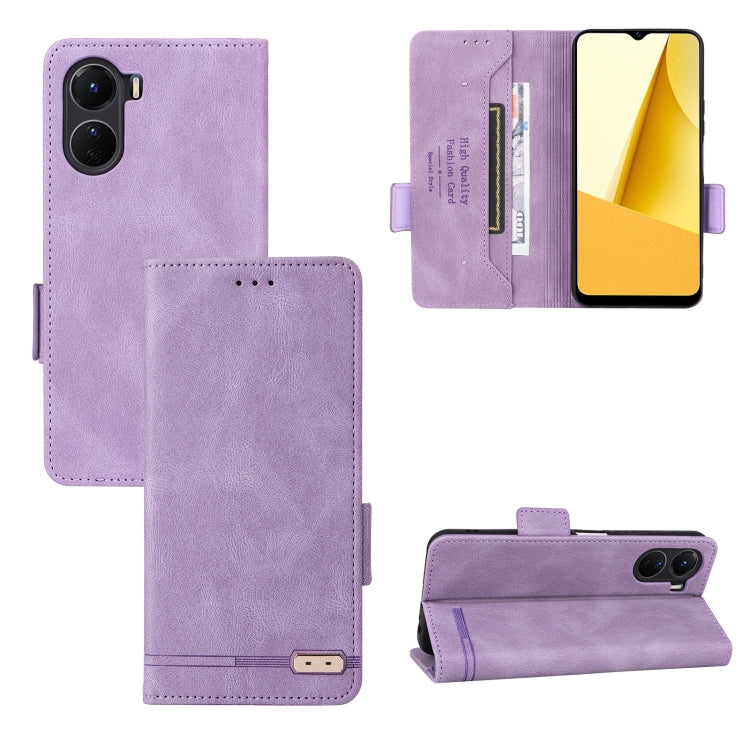 For vivo Y16 4G Magnetic Clasp Flip Leather Phone Case