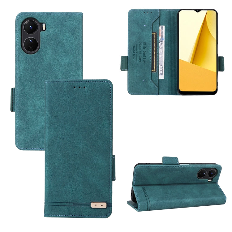 For vivo Y16 4G Magnetic Clasp Flip Leather Phone Case