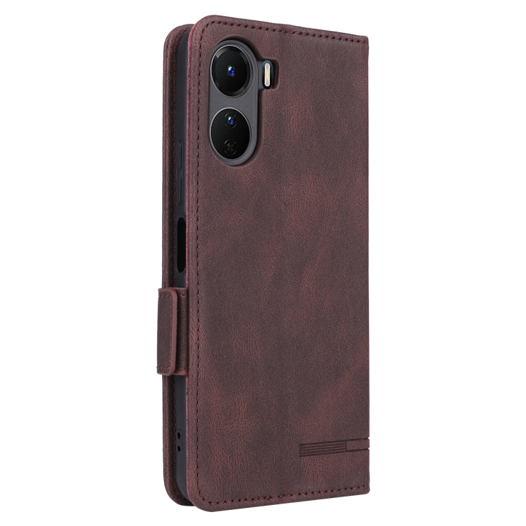 For vivo Y16 4G Magnetic Clasp Flip Leather Phone Case
