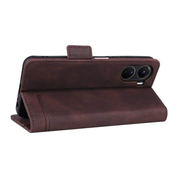 For vivo Y16 4G Magnetic Clasp Flip Leather Phone Case
