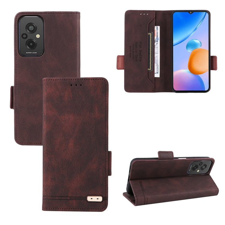 For Xiaomi Redmi 11 Prime 4G Magnetic Clasp Flip Leather Phone Case