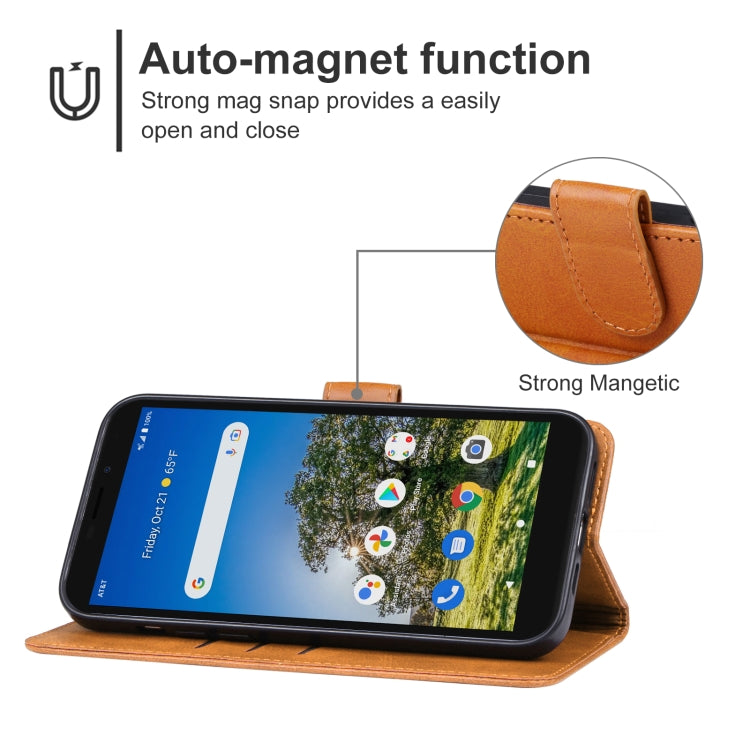 For AT&T Calypso 3 U328AA Leather Phone Case