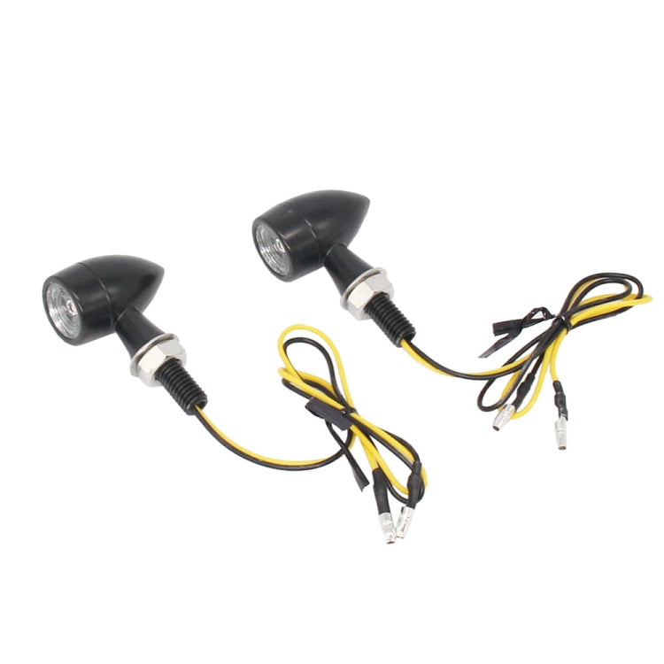For Kawasaki / Suzuki / Yamaha / Honda T-S002 1 Pair Motorcycle LED Mini Turn Signal Metal Retro Signal Light