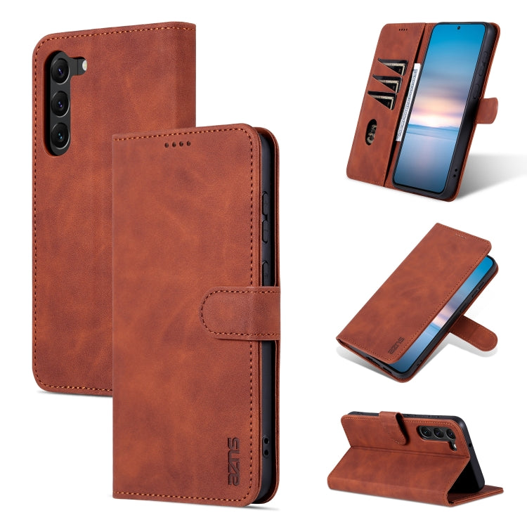 For Samsung Galaxy S23 5G AZNS Skin Feel Calf Texture Flip Leather Phone Case