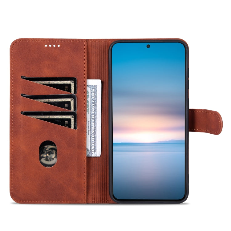 For Samsung Galaxy S23 5G AZNS Skin Feel Calf Texture Flip Leather Phone Case
