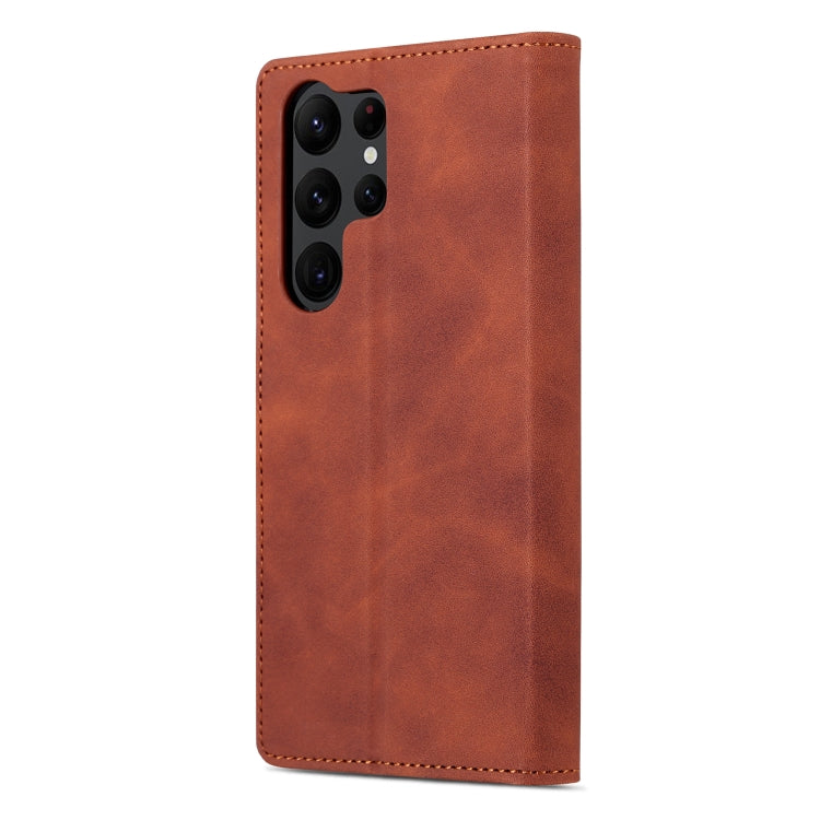 For Samsung Galaxy S23 Ultra 5G AZNS Skin Feel Calf Texture Flip Leather Phone Case