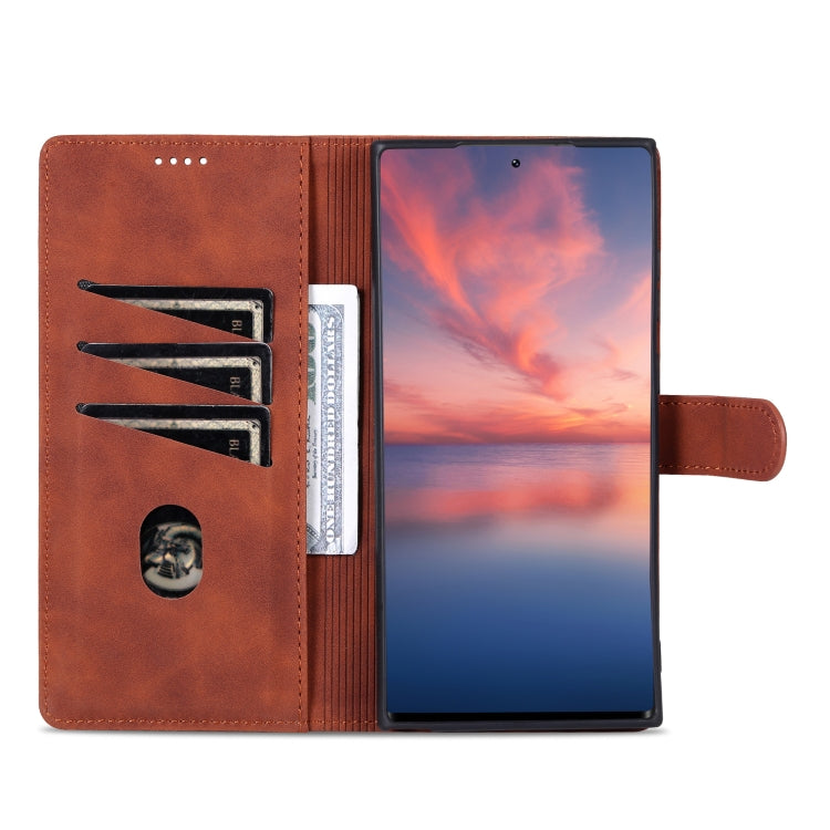 For Samsung Galaxy S23 Ultra 5G AZNS Skin Feel Calf Texture Flip Leather Phone Case