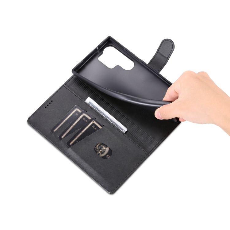 For Samsung Galaxy S23 Ultra 5G AZNS Skin Feel Calf Texture Flip Leather Phone Case