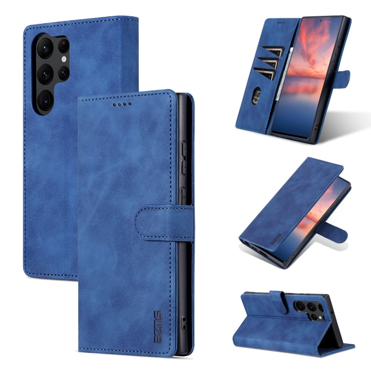 For Samsung Galaxy S23 Ultra 5G AZNS Skin Feel Calf Texture Flip Leather Phone Case