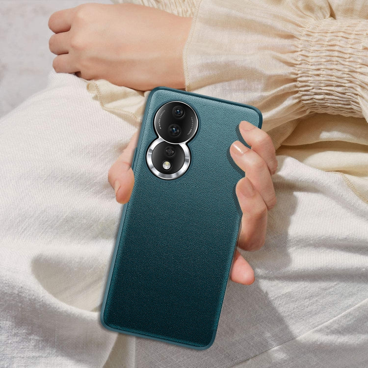 For Honor 80 Magnetic Side Window View Leather Smart Phone Case