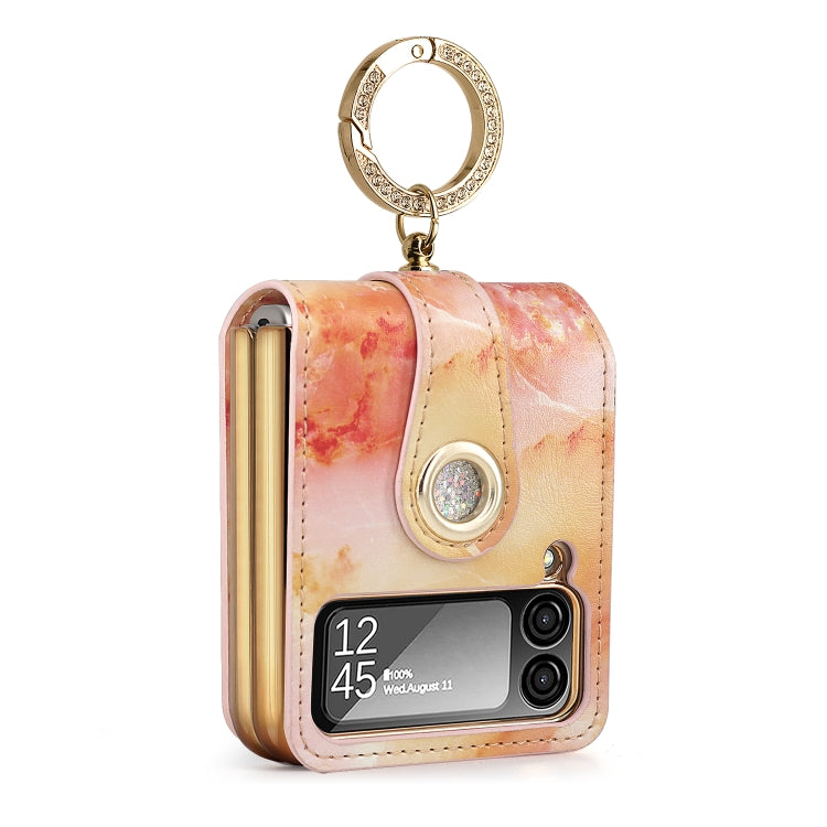For Samsung Galaxy Z Flip4 GKK Color Cloud Series Shockproof Folding Phone Leather Case