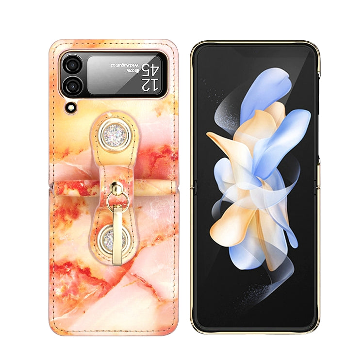 For Samsung Galaxy Z Flip4 GKK Color Cloud Series Shockproof Folding Phone Leather Case
