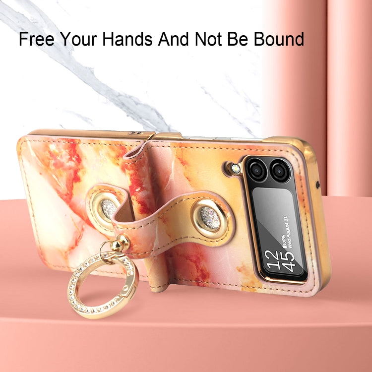 For Samsung Galaxy Z Flip4 GKK Color Cloud Series Shockproof Folding Phone Leather Case