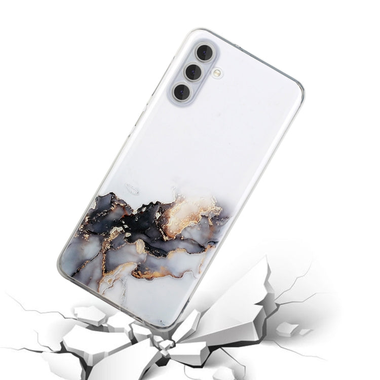 For Samsung Galaxy S23 5G Hollow Marble Pattern TPU Precise Hole Phone Protective Case