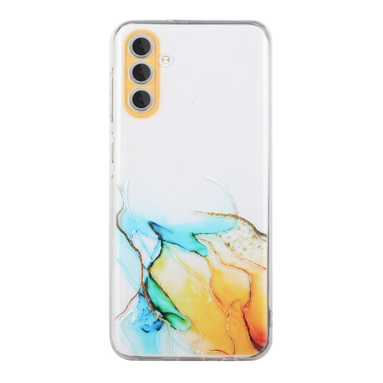 For Samsung Galaxy S23 5G Hollow Marble Pattern TPU Precise Hole Phone Protective Case