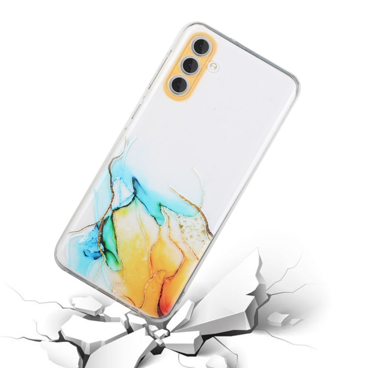 For Samsung Galaxy S23 5G Hollow Marble Pattern TPU Precise Hole Phone Protective Case