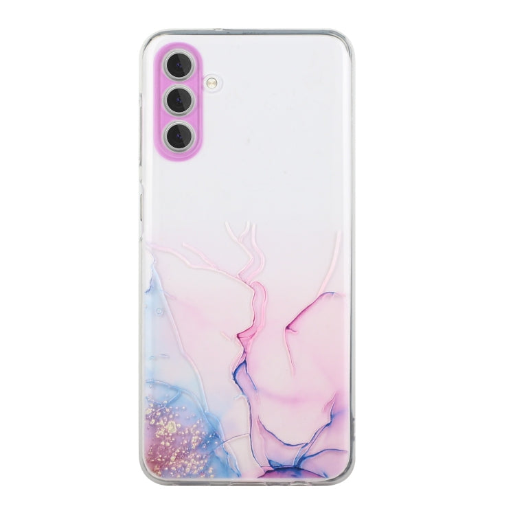 For Samsung Galaxy S23 5G Hollow Marble Pattern TPU Precise Hole Phone Protective Case
