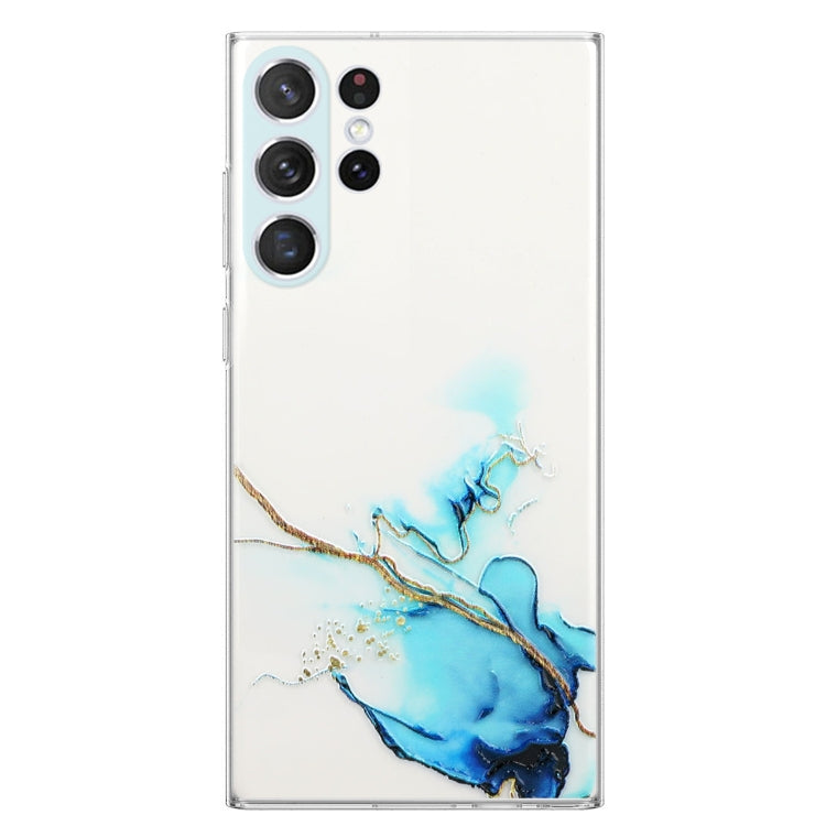 For Samsung Galaxy S23 Ultra 5G Hollow Marble Pattern TPU Precise Hole Phone Protective Case