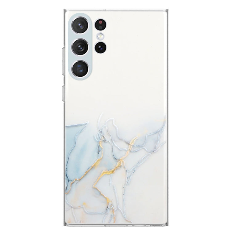 For Samsung Galaxy S23 Ultra 5G Hollow Marble Pattern TPU Precise Hole Phone Protective Case