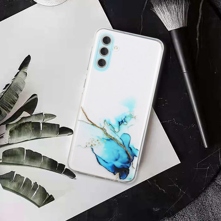For Samsung Galaxy S23+ 5G Hollow Marble Pattern TPU Precise Hole Phone Protective Case