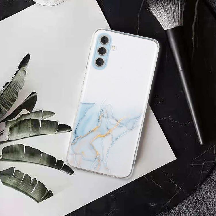 For Samsung Galaxy S23+ 5G Hollow Marble Pattern TPU Precise Hole Phone Protective Case