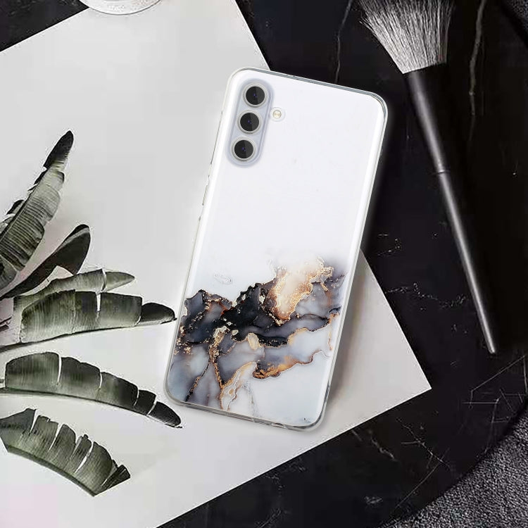 For Samsung Galaxy S23+ 5G Hollow Marble Pattern TPU Precise Hole Phone Protective Case