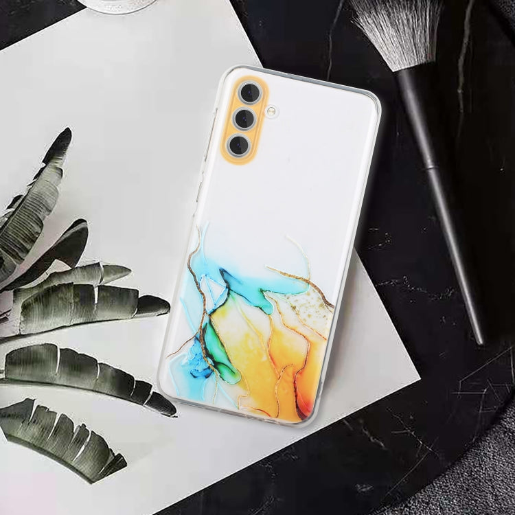 For Samsung Galaxy S23+ 5G Hollow Marble Pattern TPU Precise Hole Phone Protective Case