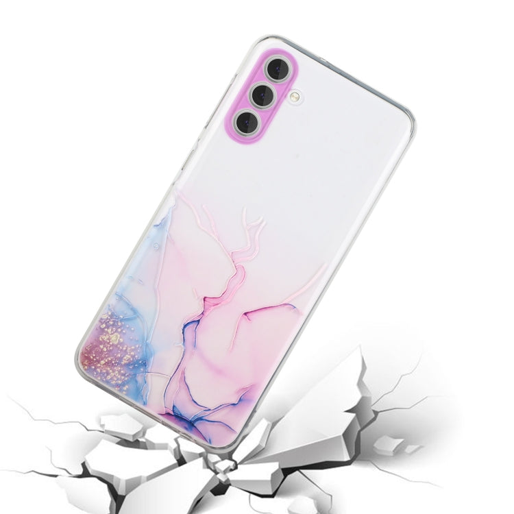 For Samsung Galaxy S23+ 5G Hollow Marble Pattern TPU Precise Hole Phone Protective Case
